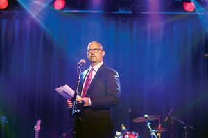 The Illinois Bar Foundation held its 2015 Lawyers Rock event at the Double Door. Proceeds from the event help ensure access to justice and support juvenile justice causes through the foundation’s M. Denny Hassakis Fund.  Shawn S. Kasserman, the foundation’s first vice president, welcomes the crowd. 

