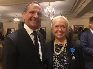 In the name of the president of France, Vincent Floreani, consul general of France in Chicago, presented solo practitioner Lynne R. Ostfeld the medal marking her having been made a Knight (Chevalier) of the French National Order of Merit on June 29 at the Union League Club. Ostfeld has advised the consulate pro bono for 22 years.
