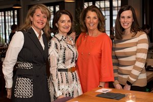 Chicago members of Ropes & Gray’s Women’s Forum hosted a networking event for female leaders in the Midwest business, legal and nonprofit communities at Monteverde Restaurant & Pastificio restaurant. Pictured from left are: Paulita Pike, investment management partner, Ropes & Gray; Ellen Alberding, president, the Joyce Foundation; Victoria J. Herget, independent director, OppenheimerFunds; and Emily Bennett, associate general counsel, Jackson National Asset Management LLC.