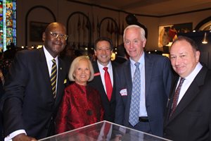 The Advocates’ Society of Polish American Lawyers held its annual Judges Night Oct. 17 at the Polish Museum of America in Chicago’s Noble Square neighborhood. Pictured at the event are (left to right) Illinois Supreme Court Justice P. Scott Neville Jr.; 1st District Appellate  Justice Aurelia Pucinski; Jonathan Clark Green, a Chicago assistant corporation counsel supervisor and the Advocates’ Society’s first vice president; former Cook County circuit judge and Chicago alderman Thomas R. Allen, now a neutral with ADR Systems; and 1st District Appellate  Justice Michael B. Hyman.