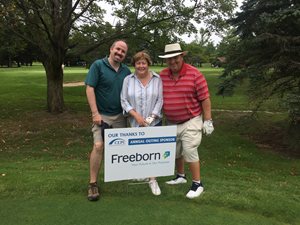 Freeborn partner Eileen Trost (center) her son, Will, and husband, Larry, enjoyed a round of golf Aug. 12 at Riverwoods Country Club during the Chicago Estate Planning Council annual outing. Trost is a former president of the CEPC.